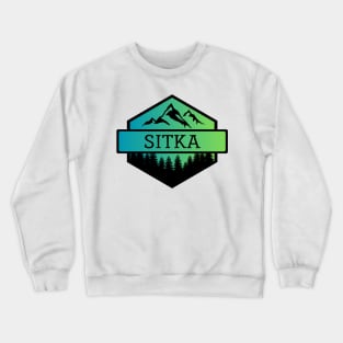 Sitka Alaska Mountains and Trees Crewneck Sweatshirt